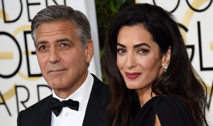 Беременная жена Джорджа Клуни одела брендовое платье за 3700 $